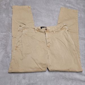 American Eagle Mens 34x32 Extreme Flex Slim Straight Cut Chino Pants Tan Jeans